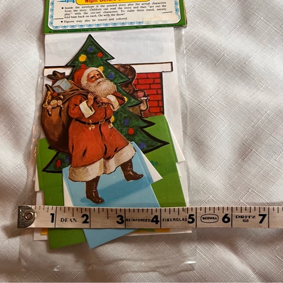 NEW Old Stock Night Before Christmas Vintage Standing CutOut Figures & Storybook - Picture 8 of 9